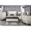 Table de chevet moderne 2, blanc antique avec devanture pour table de chevet 2 tiroirs