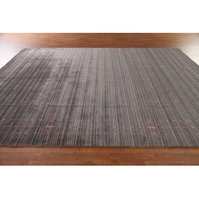 Striped Gabbeh Indian Area Rug 9x12