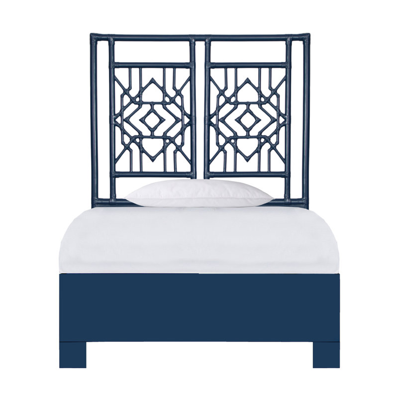Lit standard bas Tulum, Bleu marine, Simple
