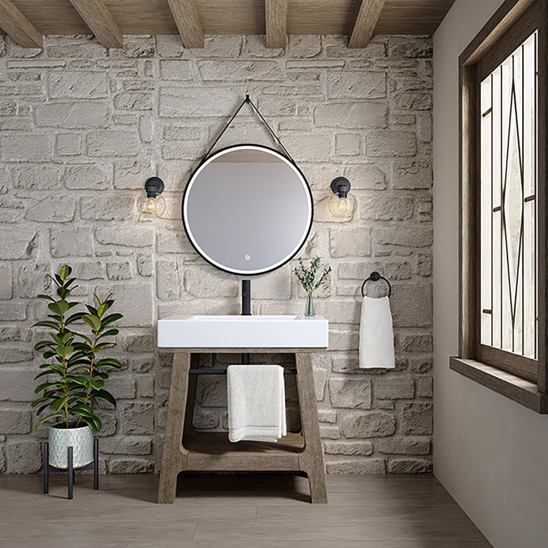 Meuble-lavabo simple l 31,5 po Auburn, Blanc brillant