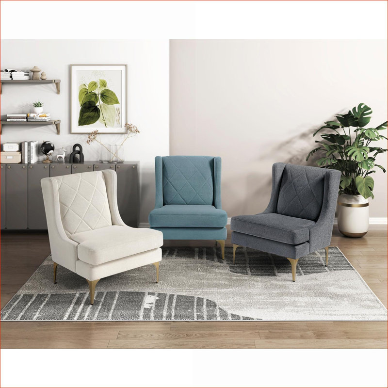 Fauteuil d'appoint moderne en chenille, Taupe