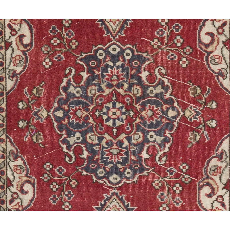 Tapis turc rétro noué à la main de conception unique One-of-a-Kind