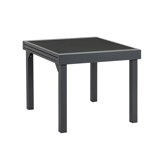Extendable Rectangular Glass Outdoor Dining Table