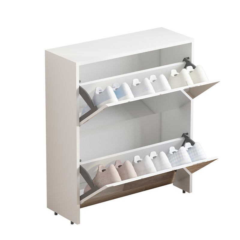 Armoire de rangement pour chaussures avec miroir