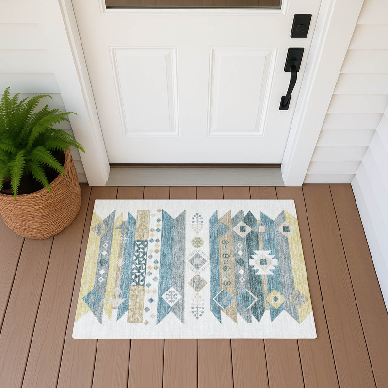 Tapis intérieur / extérieur lavable à la machine Chantille ACN2499 Global, 1 pi 8 po x 2 pi 6 po, Ivoire ivoire