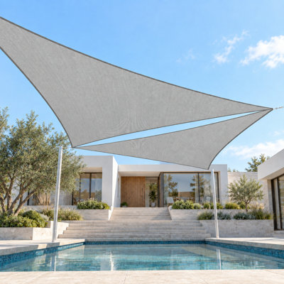 Colourtree Triangle Sun Shade Sail with Installation Hardware Kit