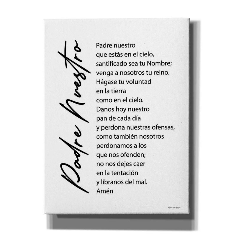 «The Lord's Prayer - French» par Seven Trees Design, estampe numérique sur toile, H 16 po x l 12 po x P 0,75 po