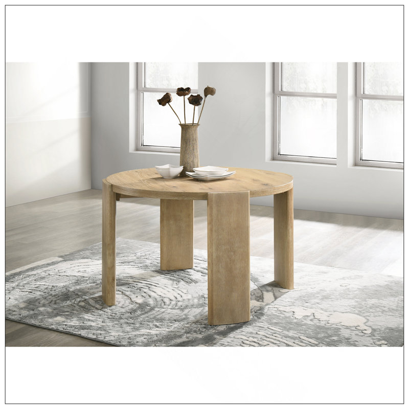 Bowen Oak Finish 47" Round Dining Table