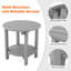Table d'appoint en plastique 18 po Allurine-2036859744