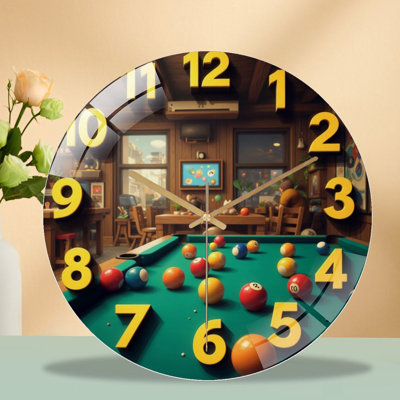 Horloge murale 12 po Billard