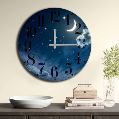 Horloge murale élégante Elegant, 19,7 pouces de diamètre | 100% panneau de fibres à densité moyenne, épaisseur: 0,2 pouce | Design minimaliste élégant pour la décoration de la maison et du bureau | Parfait pour le salon, la chambre à coucher et 