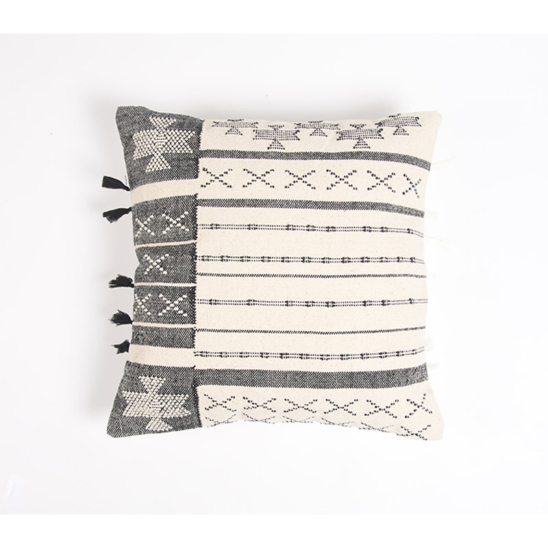Kahmal Tassels Cotton Pillow Cover