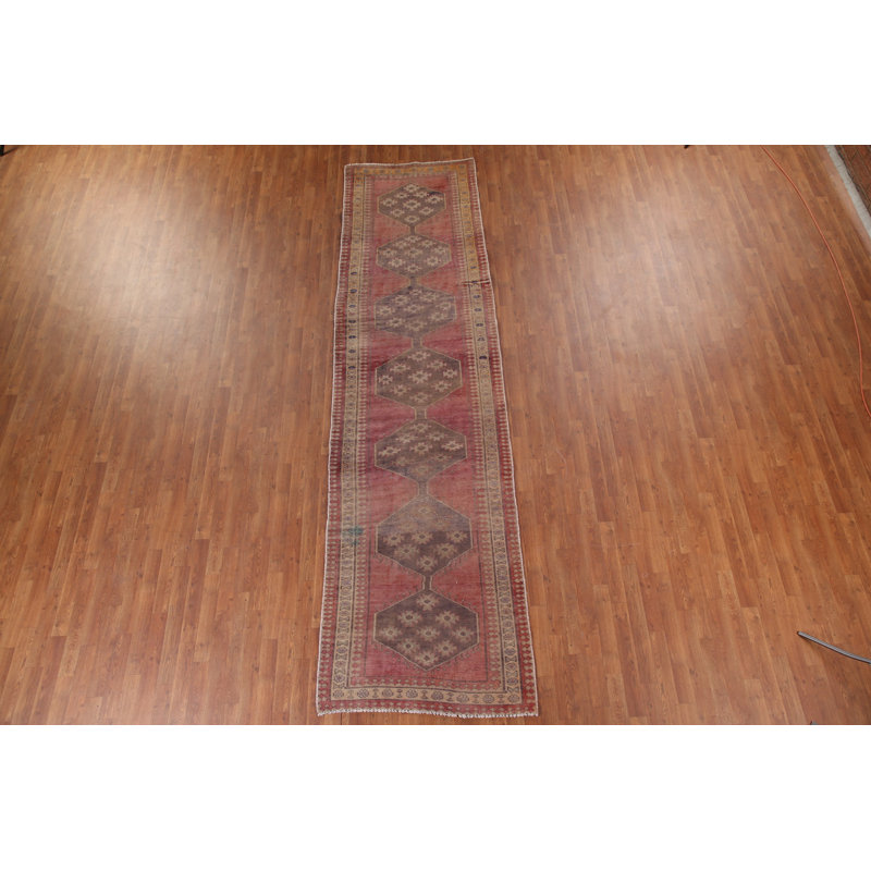 Tapis de couloir géométrique traditionnel 3 x 13