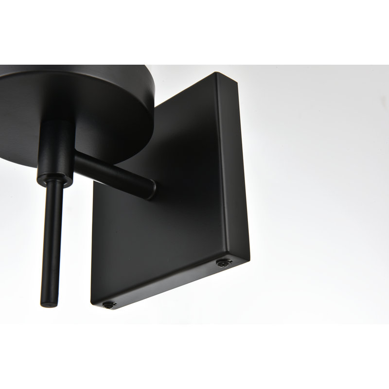 Éclairage pour meuble-lavabo à intensité variable Annisha, Noir, H 11 po x l 5 po x P 5 po, Une lumière