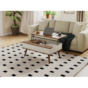Lasharn Mid-Century Modern Lift-Top Coffee Table with Hidden Storage – 40" Wide