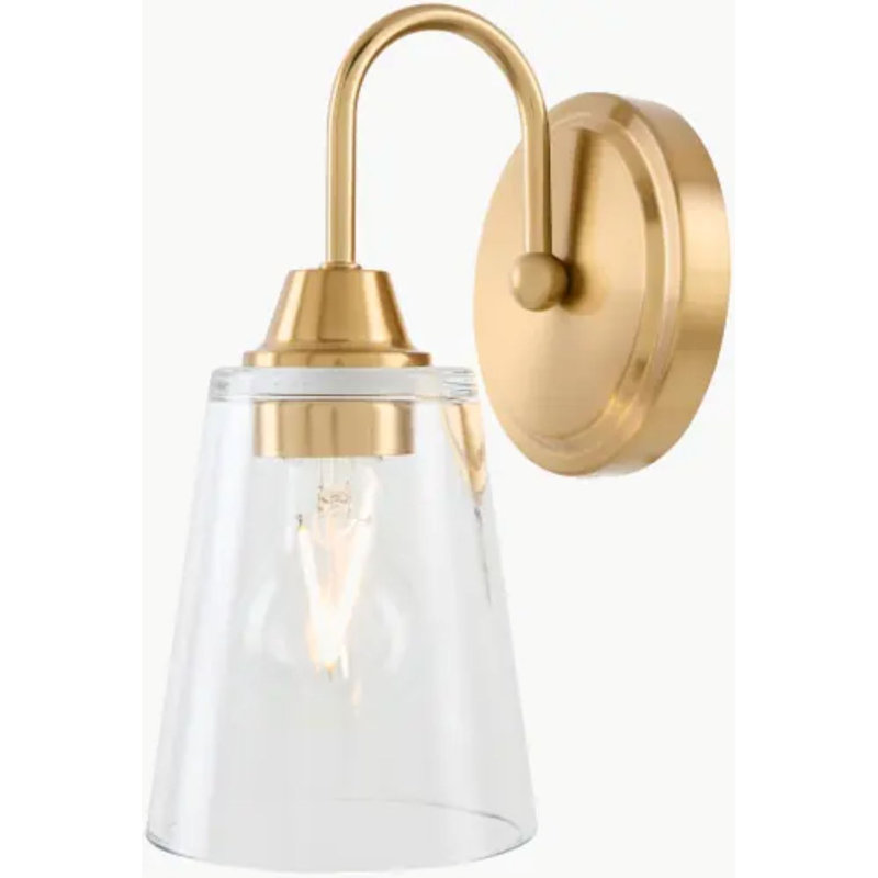 Yueva Wall Sconce, 1, Gold, Clear