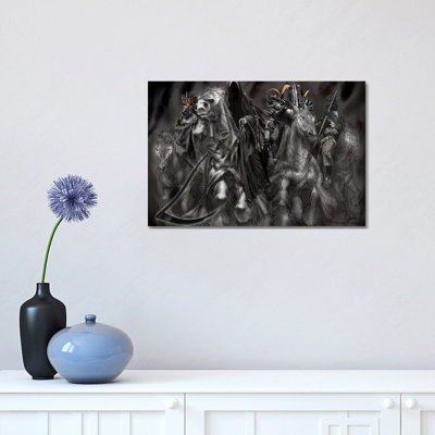 «4 Horsemen Pencil» par Ruth Thompson - peinture sur toile tendue
