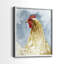 «Chicken Portrait I», reproduction encadrée de qualité supérieure - prête à être accrochée - aucun clou requis - aucun clou requis-1237673886-1237673880