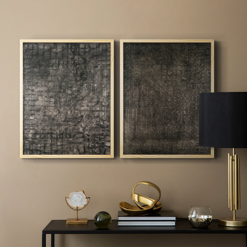 «Lattice Luster II», reproduction encadrée de qualité supérieure - prête à être accrochée - aucun clou requis - aucun clou requis