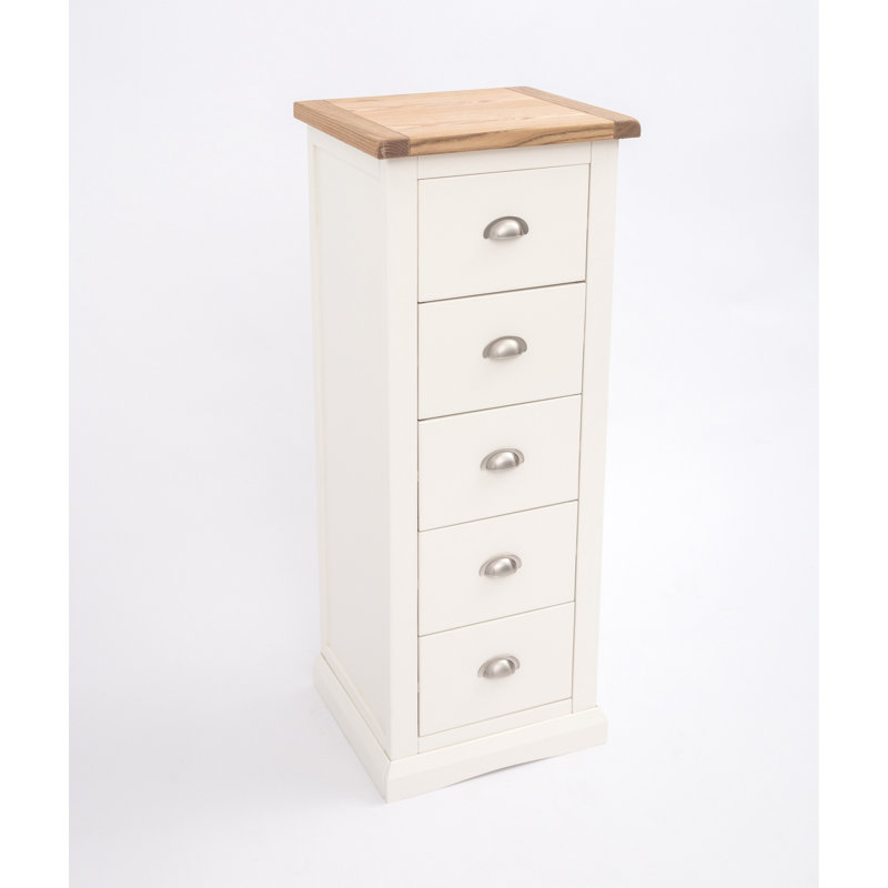 45cm W 5 - Drawer Chest of Drawers, Off White