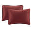 Grand lit réversible rouge pour grand lit - Breloque matelassée en coton prélavé Paix surdimensionnée pour un drapé idéal 2 taies décoratives incluses Machine à laver avec literie lavable