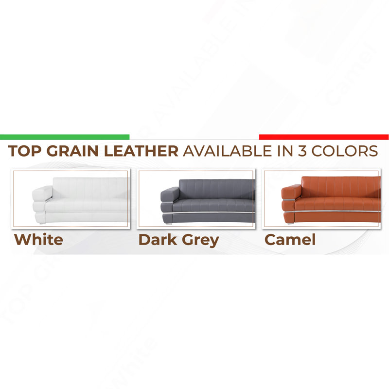 Chaise en cuir fleur, Gris