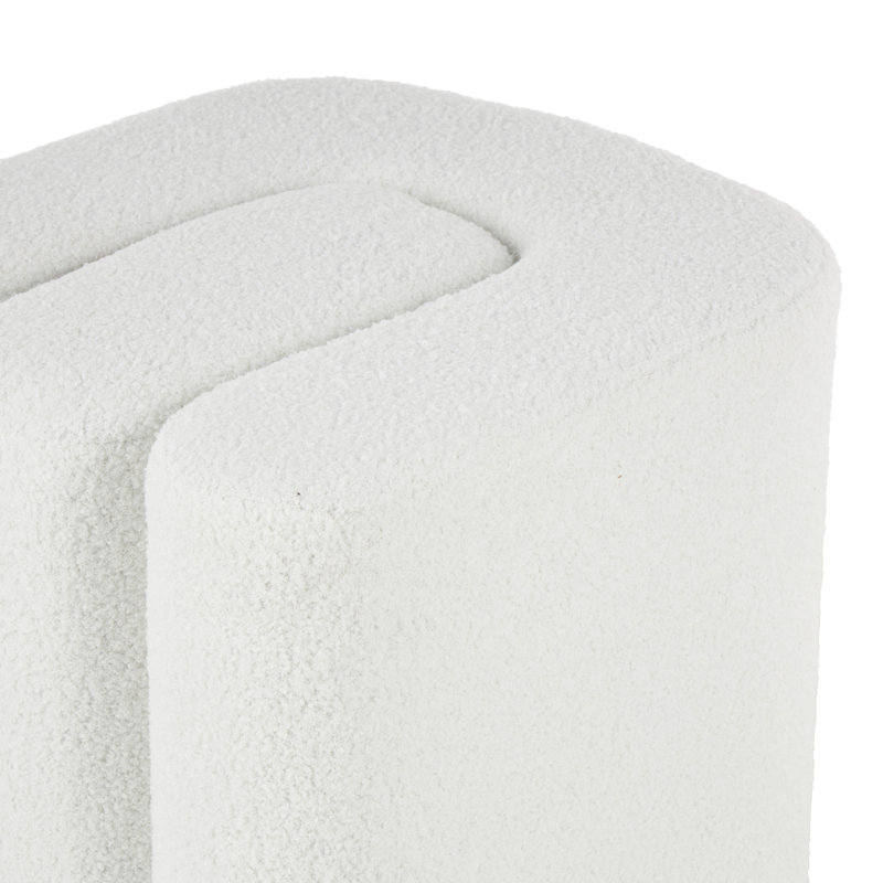 Repose-pieds en polyester avec arches connectées, Blanc