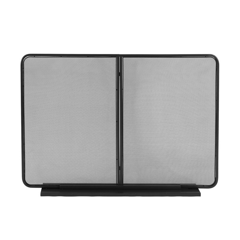 Iron Fireplace Screen, Black