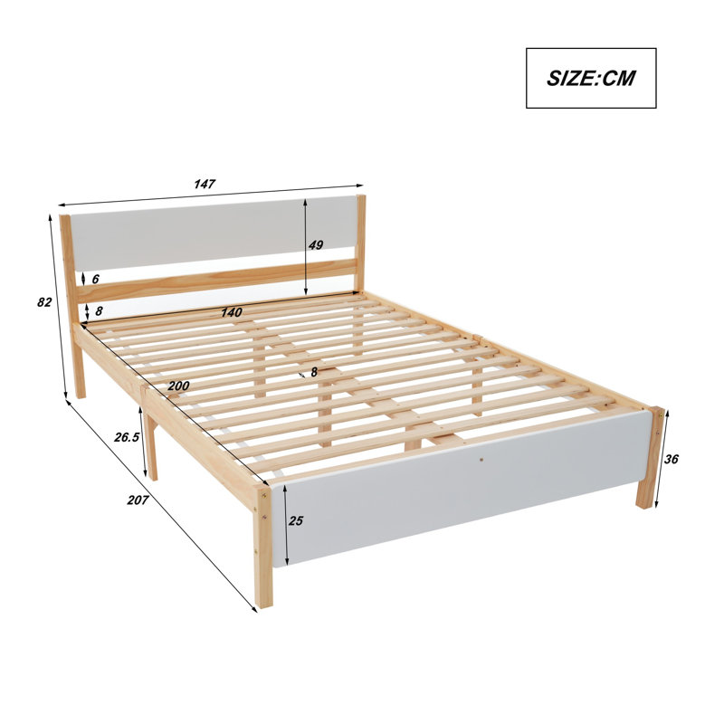 Bed, European Double (140 x 200 cm)