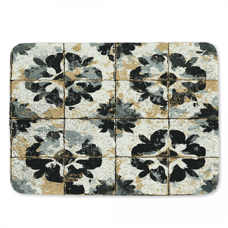 Tile Bath Mat Classic Bathroom Decor Revival, 34" L x 21" W