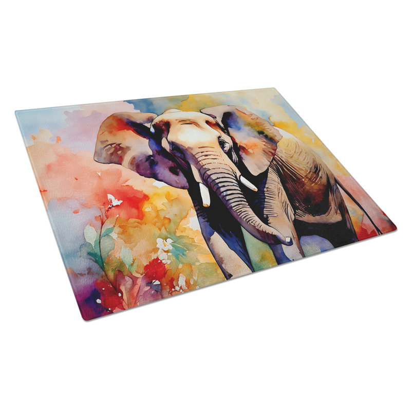 Elephant Glass Cutting Board Large