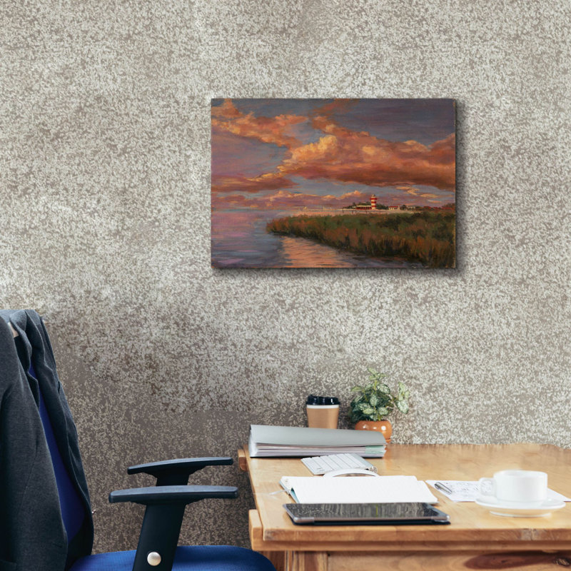 Red Barrel Studio® «Hilton Head Sunset» par Christopher Pierce, art mural sur toile, H 18 po x l 26 po x P 0,75 po