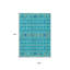 Tapis intérieur / extérieur ivoire et doré 9 pi x 12 pi bleu sarcelle à motif géométrique lavable