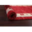 Tapis rouge en laine noué à la main de conception unique 3 pi 2 po x 5 pi 1 po Jaffe