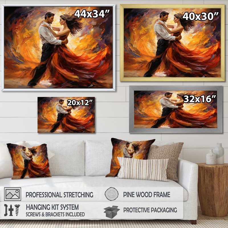 Soulful Dancing II, reproduction d'art sur toile, Toile tendue, H 30 po x l 40 po x P 1,5 po