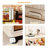 19.69" Side Wide Folding Storage Cabinet