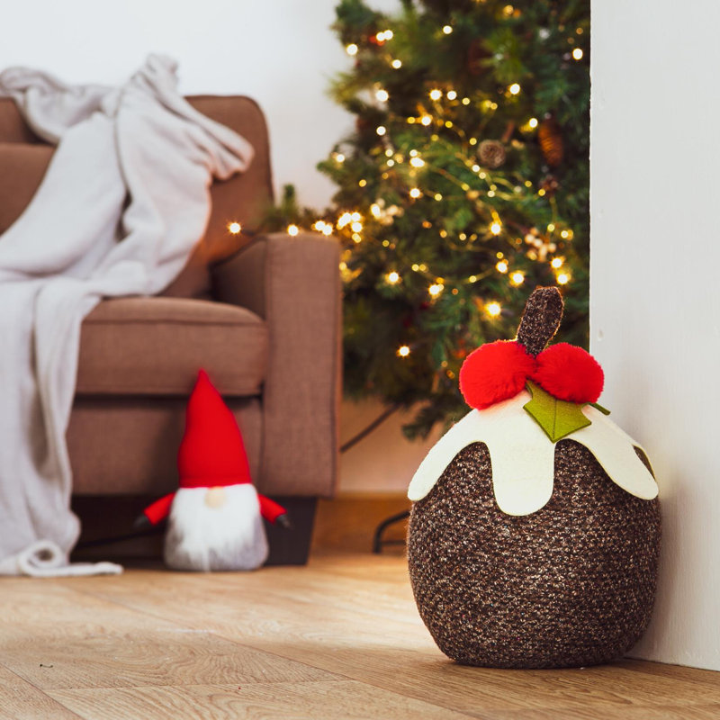 Nicola Spring - Christmas Door Stop - 19 x 28cm - Pudding