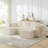 Compact Modular Sectional,Compressed Corduroy Sofa With Modern Minimalist Style, Ultra-Comfy Compression Modular Sofa With Space-Saving Efficient Design-Beige
