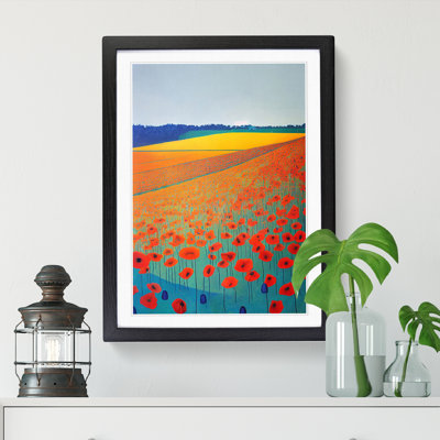 Unique Poppy Flower Field Vol.3 - Picture Frame Print
