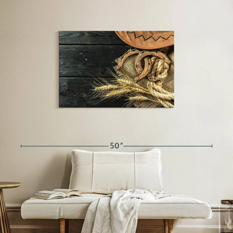 Lelar Cowboy Hat And Horseshoe, 24" H x 36" W