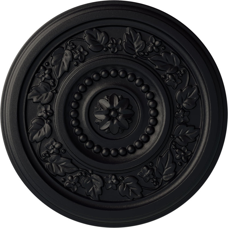 Médaillon de plafond H 16,125 po x l 16,125 po Marseille, Gris acier