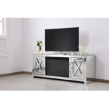 Beckie TV Stand for TVs up to 65" with Electric Fireplace Included