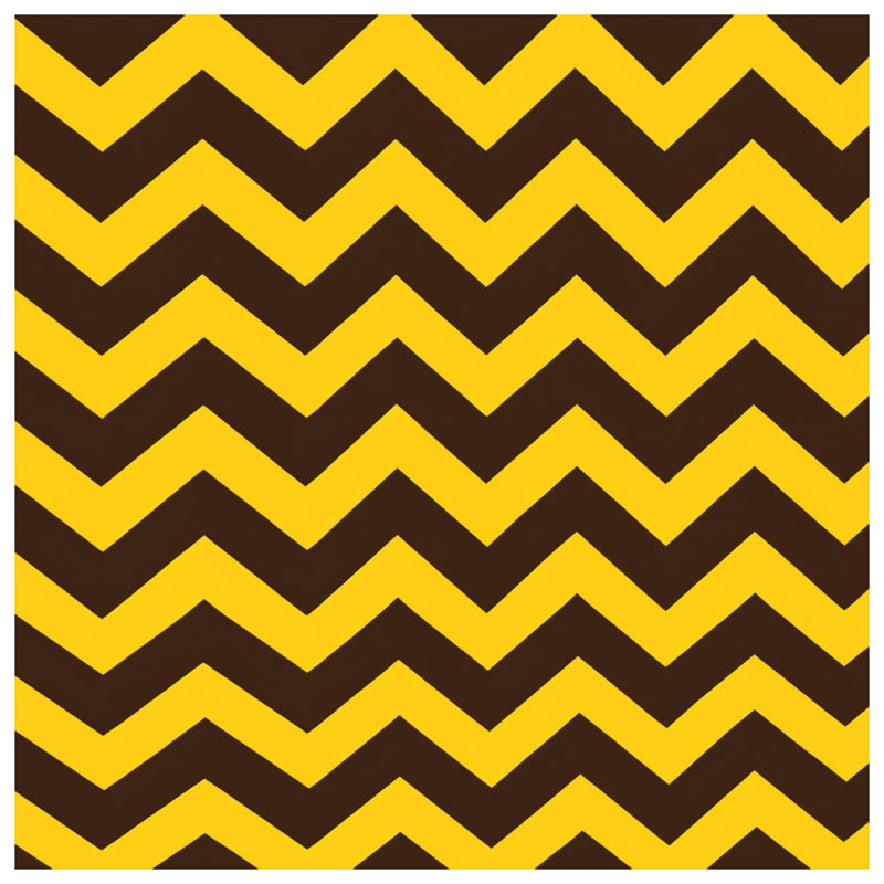 Couvertures en zigzag brun et jaune, 60in W x 80in H