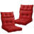 Outdoor Replacement Cushion Set Deep Seating High Back Seat / Back Cushions with Ties (Set of 2)-971156649