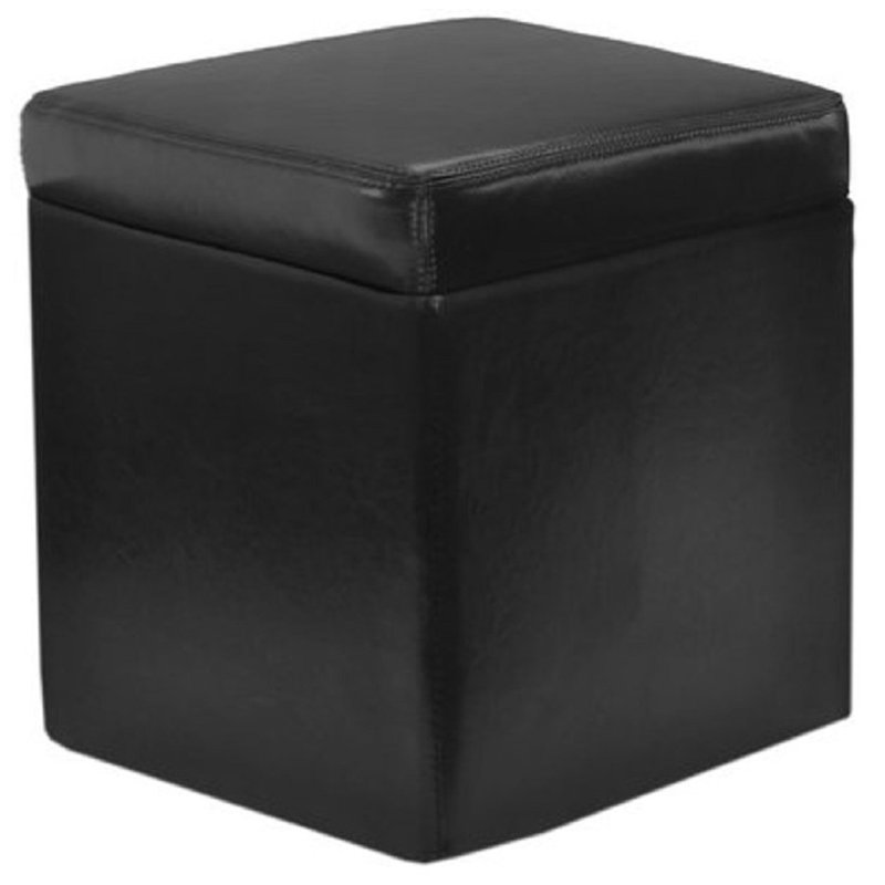 Zaniyah Faux Leather Ottoman