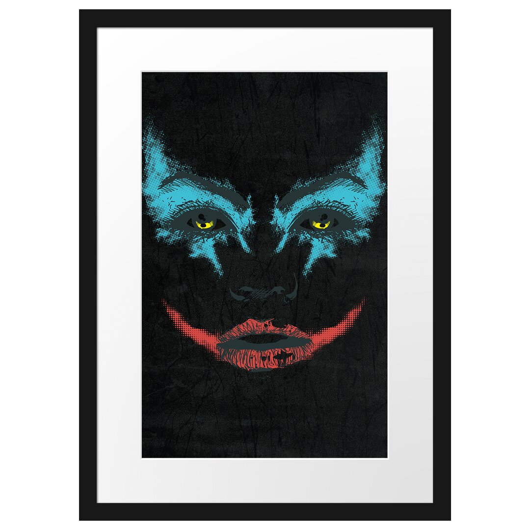 Gerahmtes Poster The Joker Black