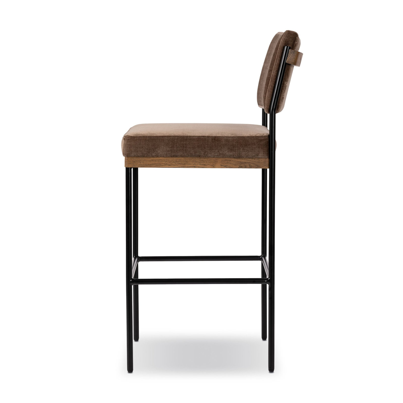 Popovich Bar Stool, Bar Stool (30.3" Seat Height), Altair Mushroom/Polyester