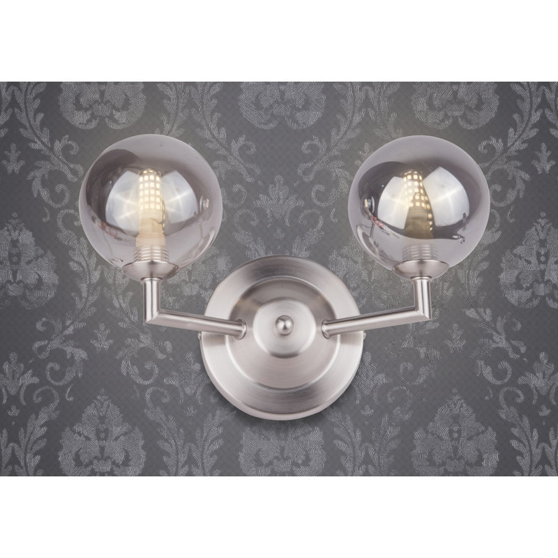 Ramaya Armed Sconce, Satin/Chrome