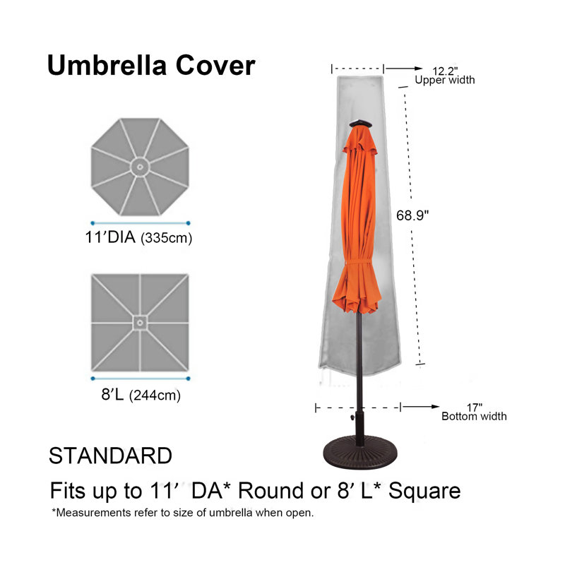 Outdoor Patio Umbrella Cover, Khaki