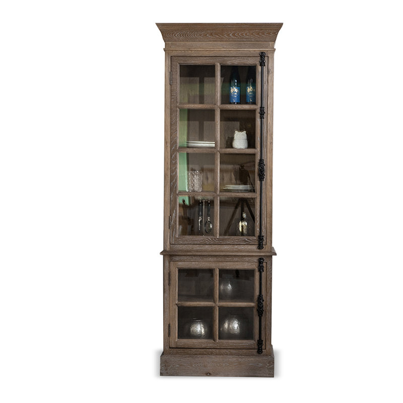 Image couleur solide + bois manufacturé + vitrines
